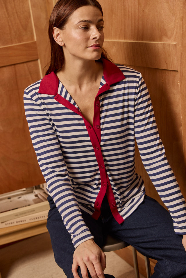 Soft Mixed Stripes Top