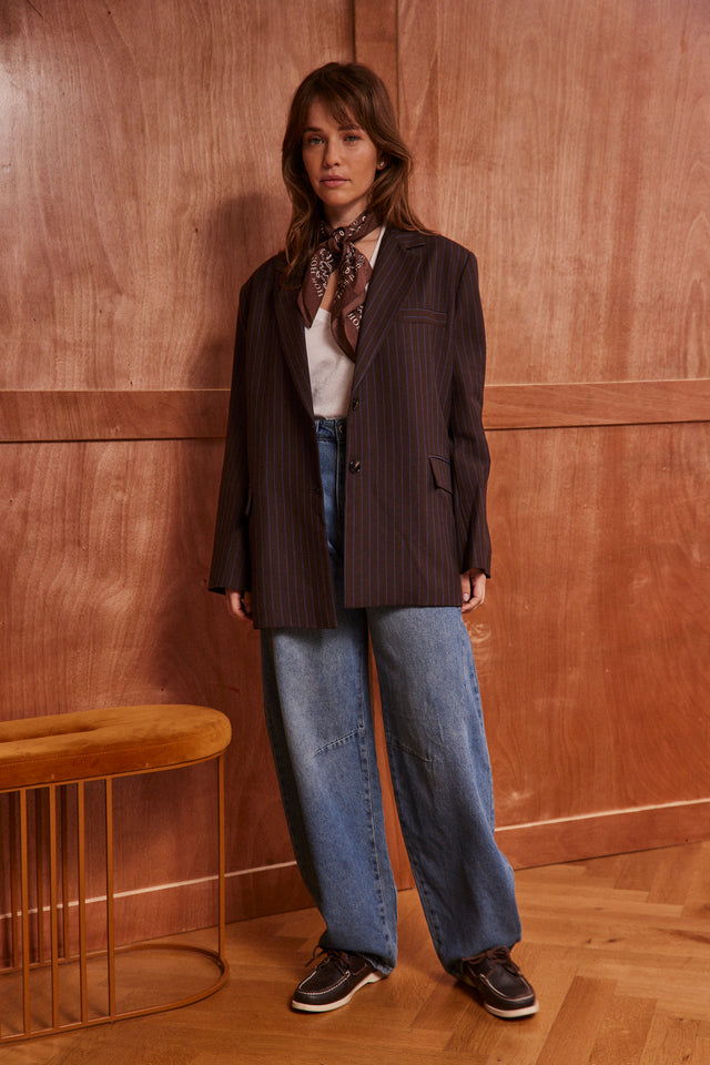 Striped Alexander Blazer