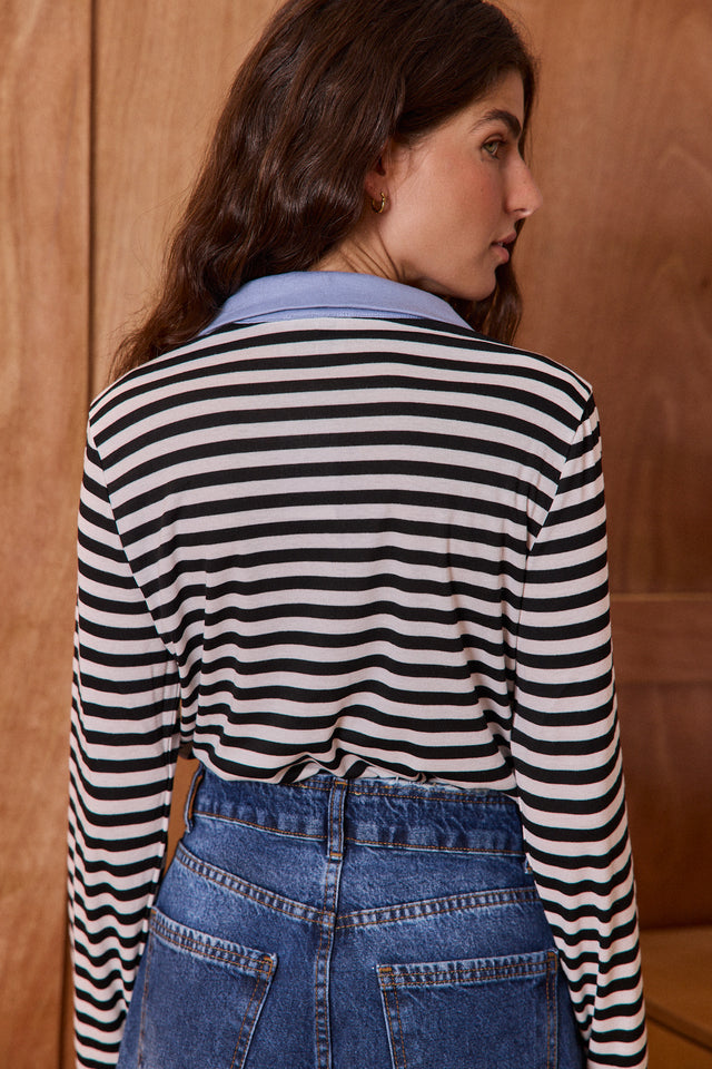 Soft Mixed Stripes Top