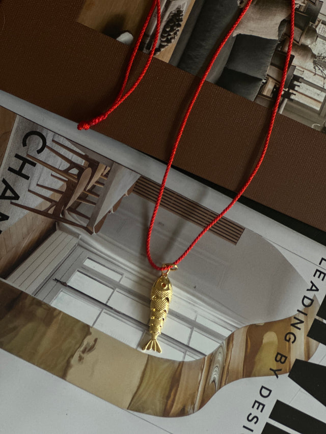 HOS Fish 14k gold pleated