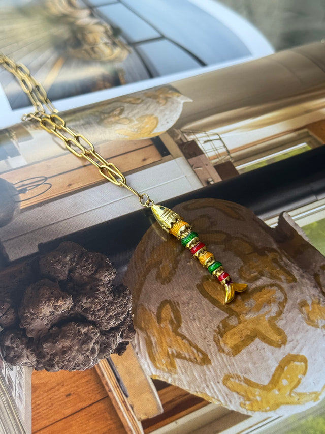 Leonardo fish necklace