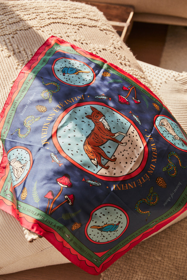 HOS in the woods satin scarf