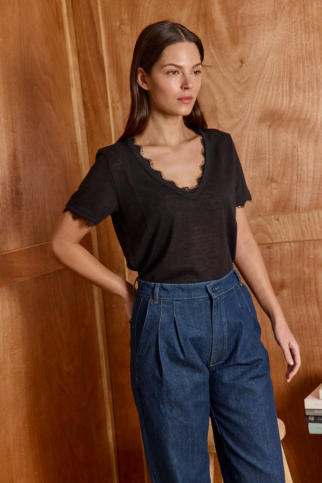 The Essential Lace Top - V Neck