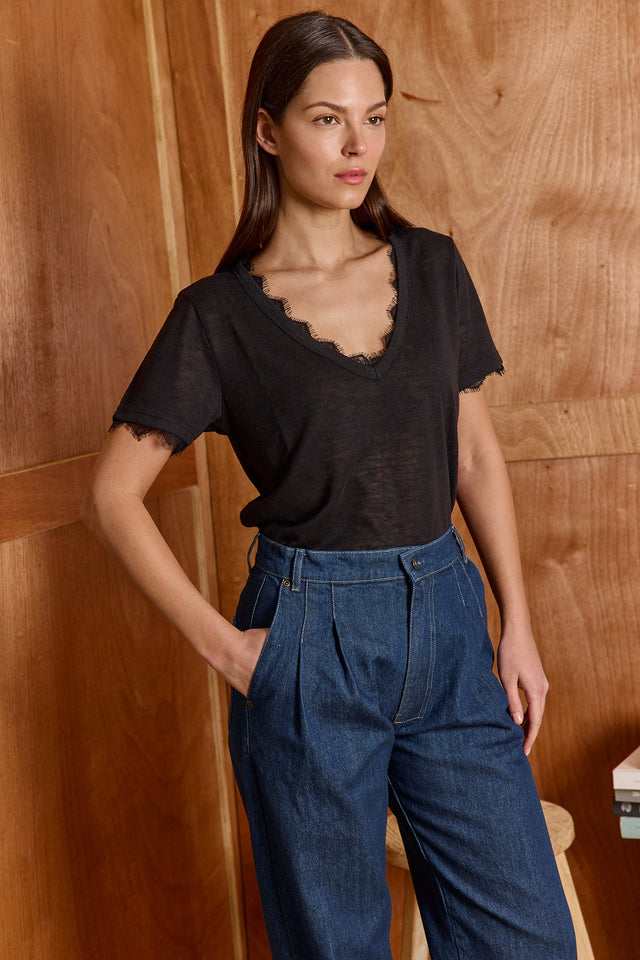The Essential Lace Top - V Neck