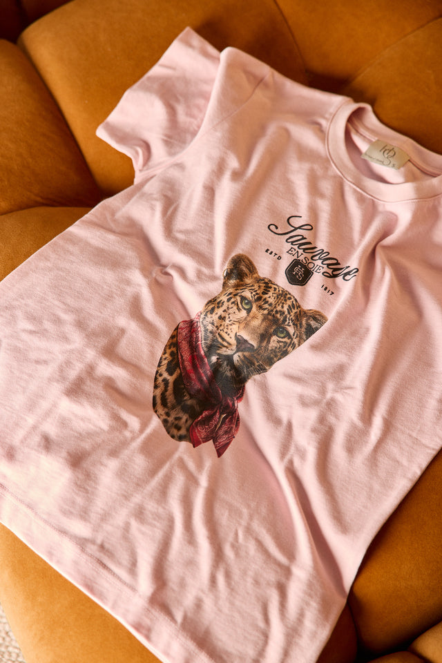 HOS Tiger in Silk Tee - Pink