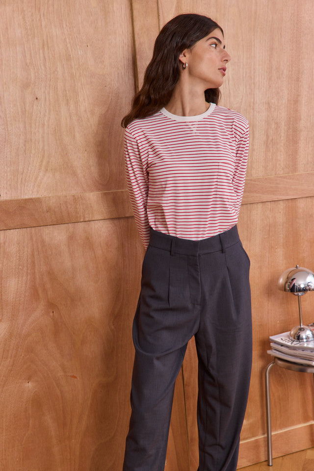 The Fine Striped - Crew Neck