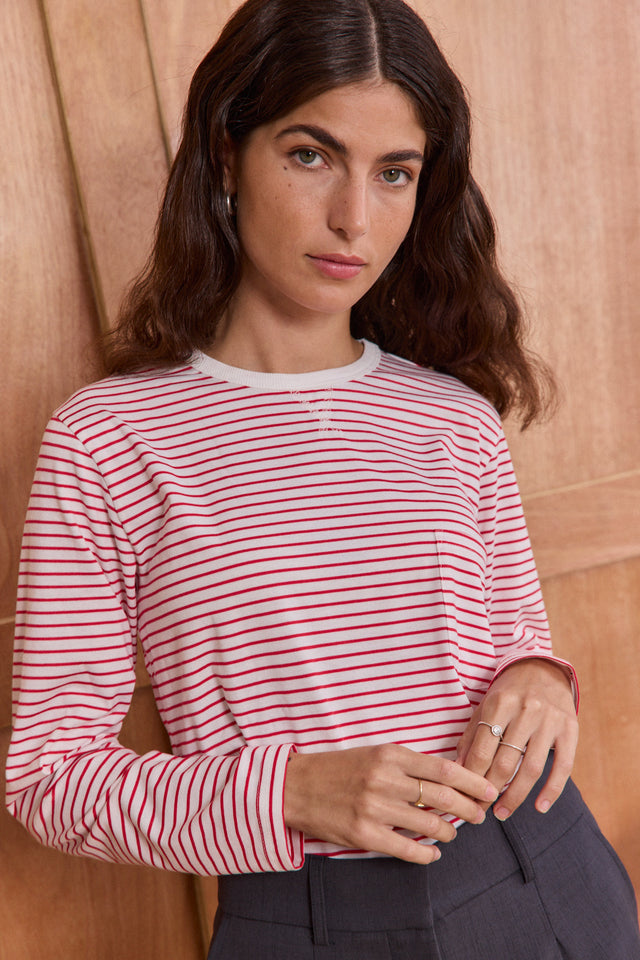 The Fine Striped - Crew Neck