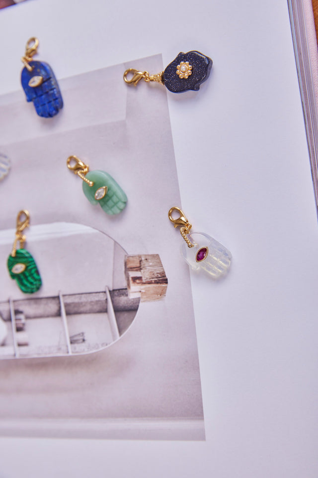 Hamsa Handmade stone pendant