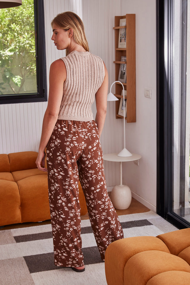 HOS silky brown trousers