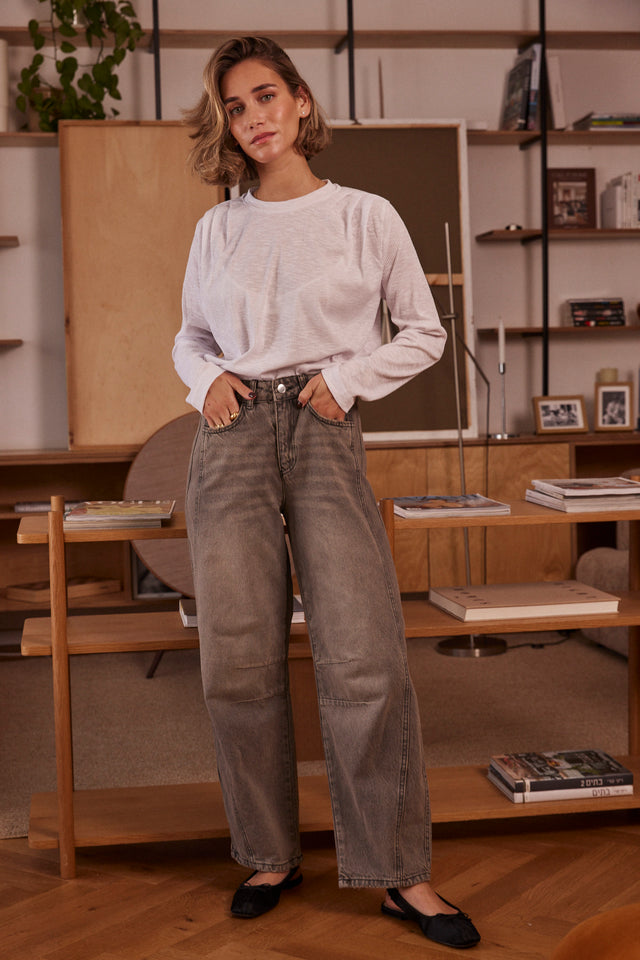 HOS grey balloon denim