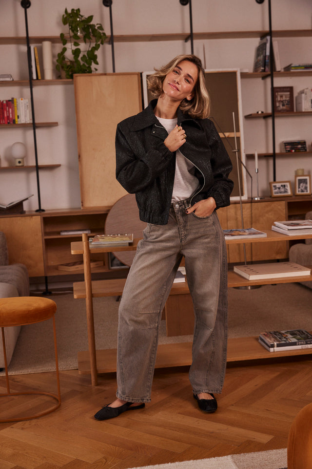 HOS grey balloon denim