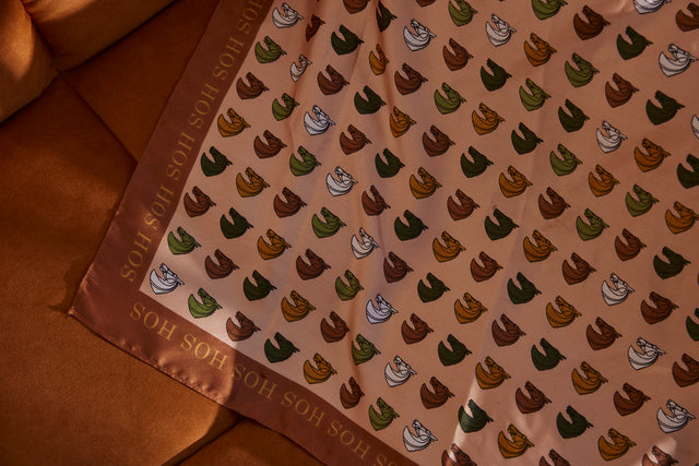 HOS horses satin scarf