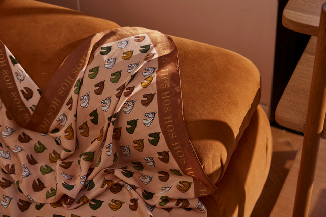 HOS horses satin scarf