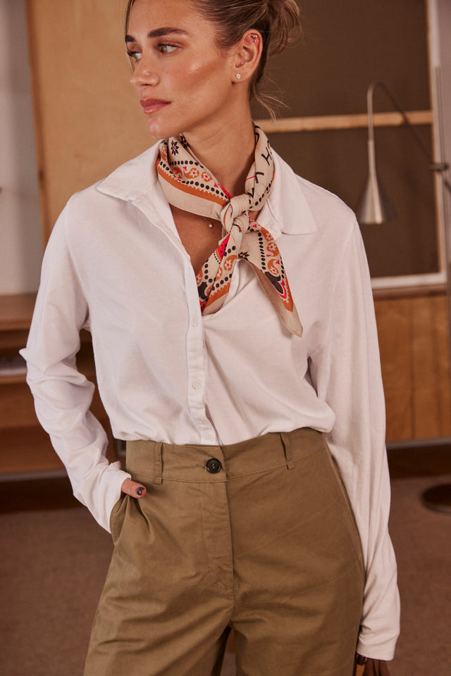 HOS cotton lucky sign scarf
