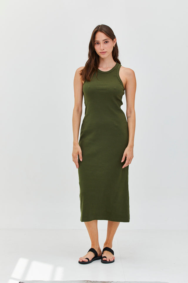 Cotton Rib Classic Dress