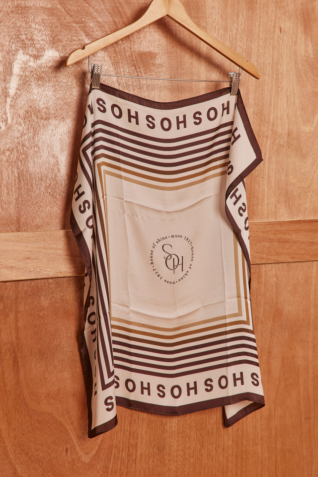 HOS Brown Satin Scarf