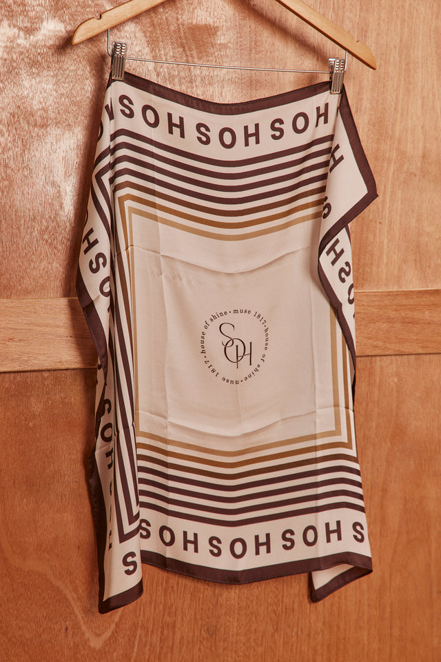 HOS Brown Satin Scarf