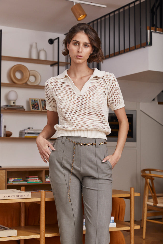 Polo Crochet Top