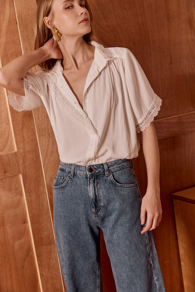 Silky Femme Blouse - Short Sleeve