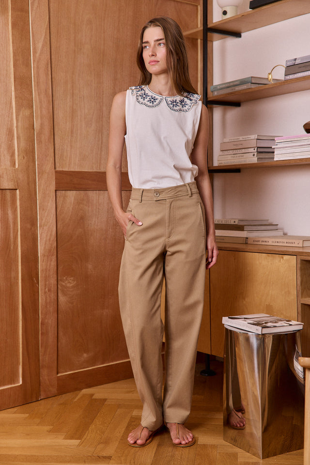 `Embroidered Juliette Top