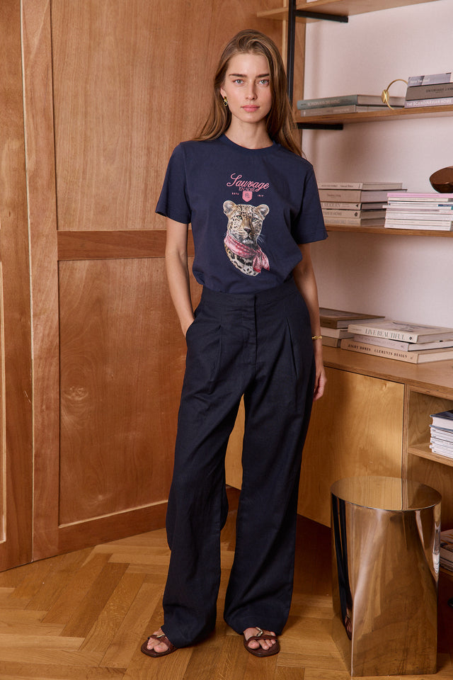 Tiger in Silk - Navy