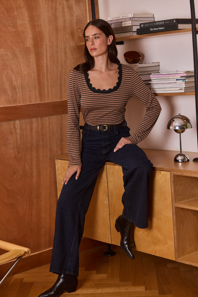 The Square Striped Top