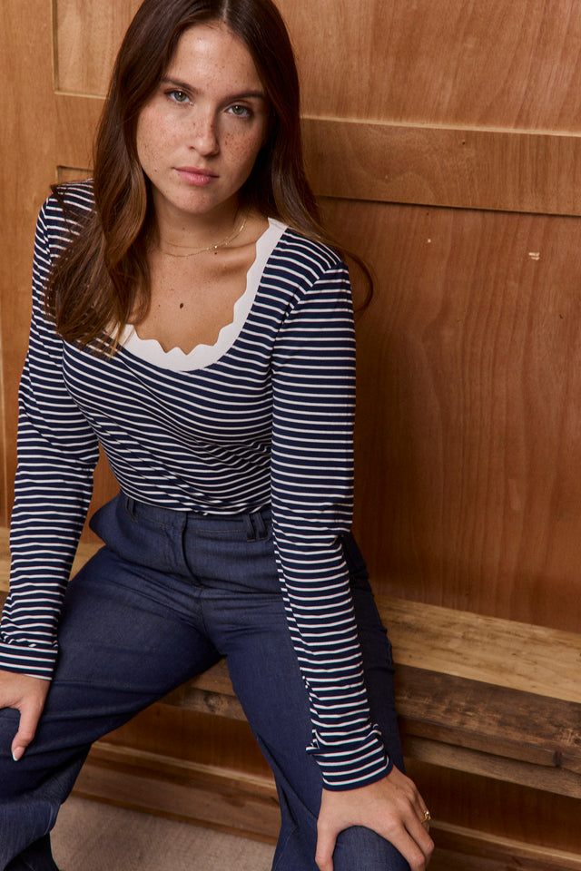 Striped Square Top