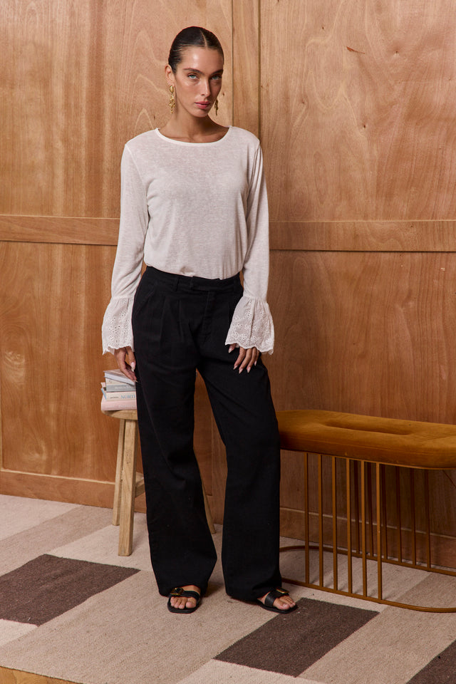 Soft Cotton Relaxed Trousers