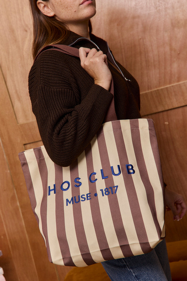 HOS Striped Canvas Tote