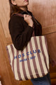 HOS Striped Canvas Tote