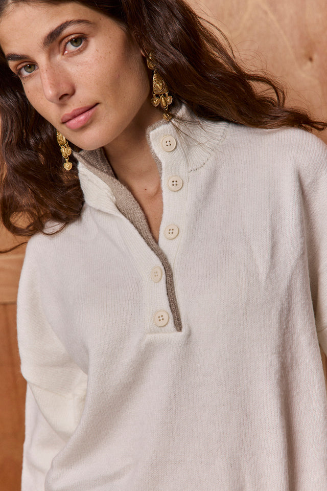 The Oversized Polo Sweater