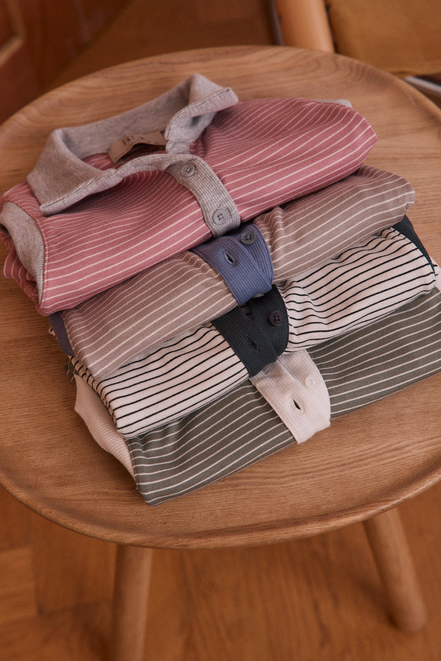 The Mixed Striped Polo Top