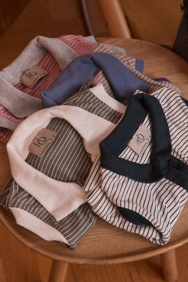 The Mixed Striped Polo Top