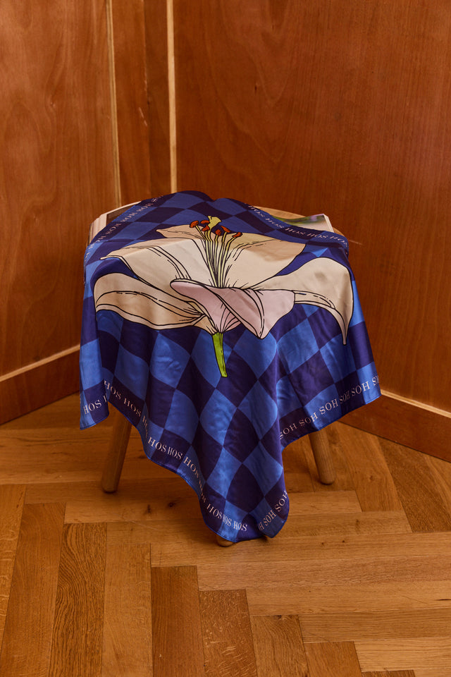 Flower House Satin Scarf