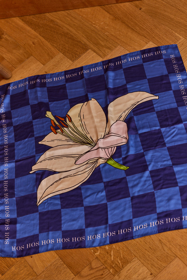 Flower House Satin Scarf