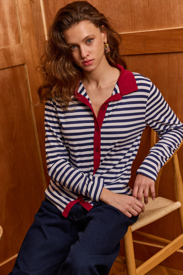 Soft Mixed Stripes Top