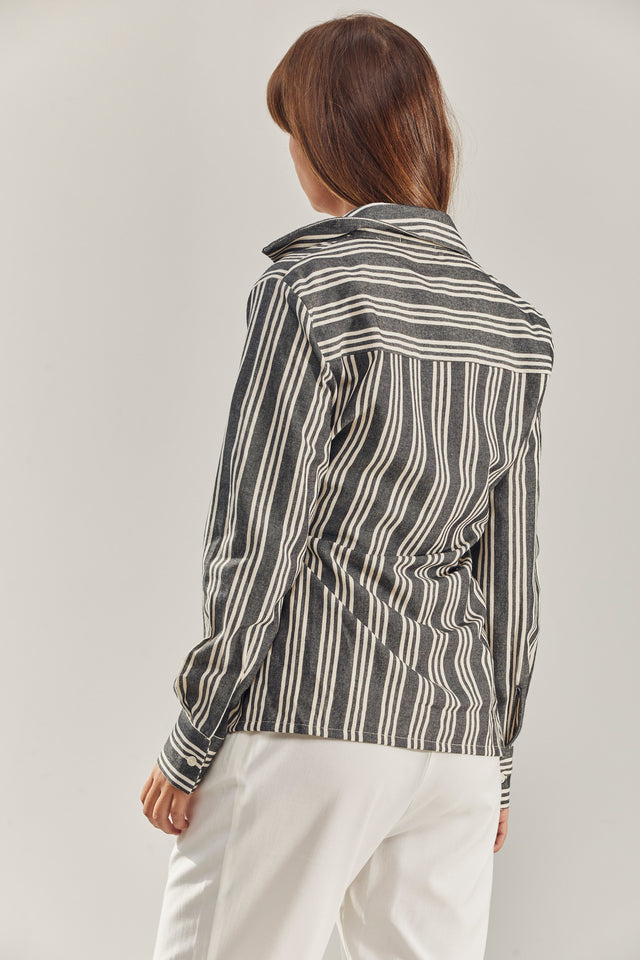 Lisa Linen Wrap Blouse