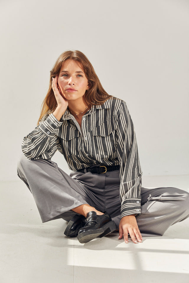 Padded Shoulder Blouse