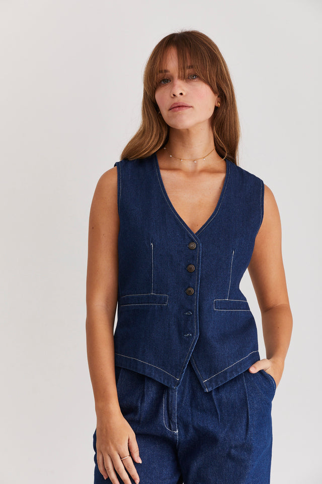 HOS Dark Denim Vest