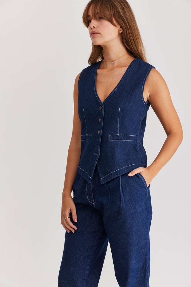 HOS Dark Denim Vest