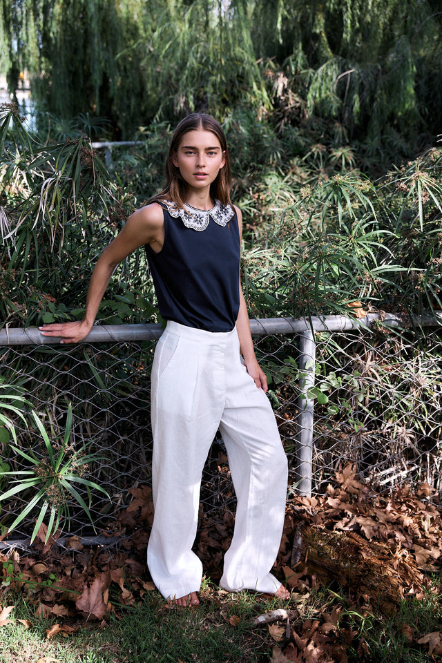 `Embroidered Juliette Top