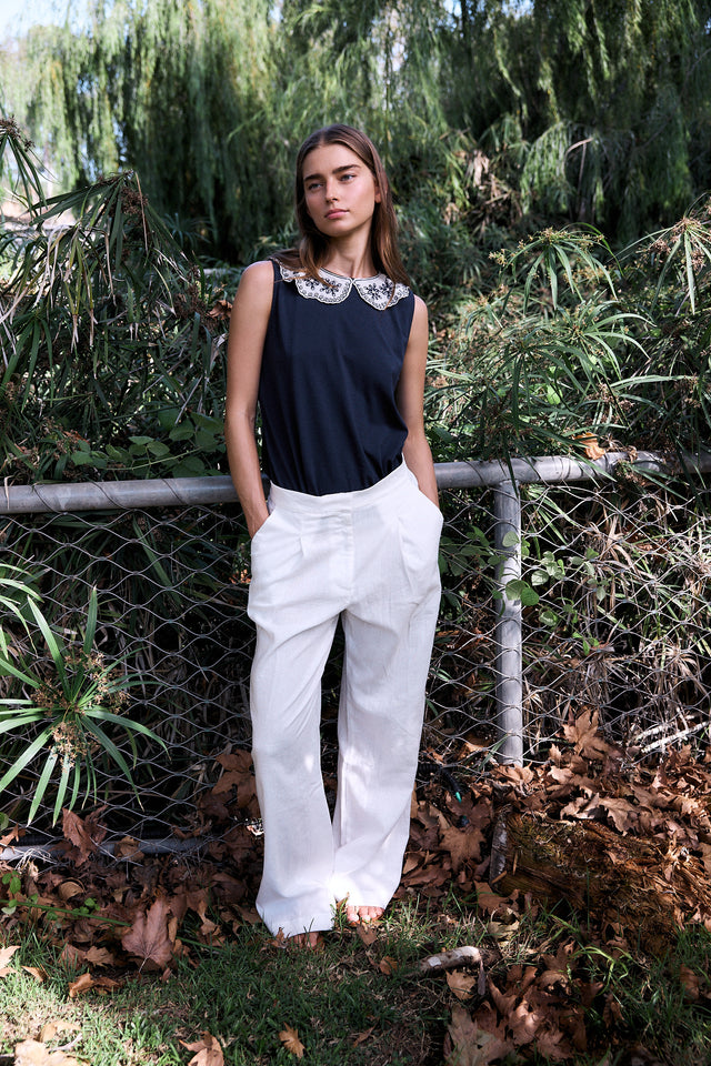 `Embroidered Juliette Top