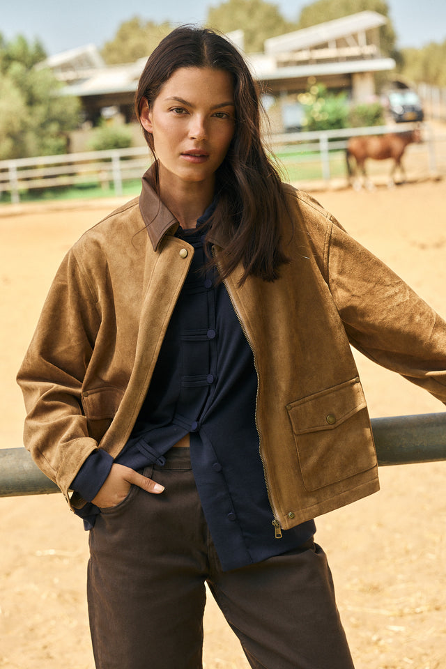 Stevie Vegan Suede Jacket
