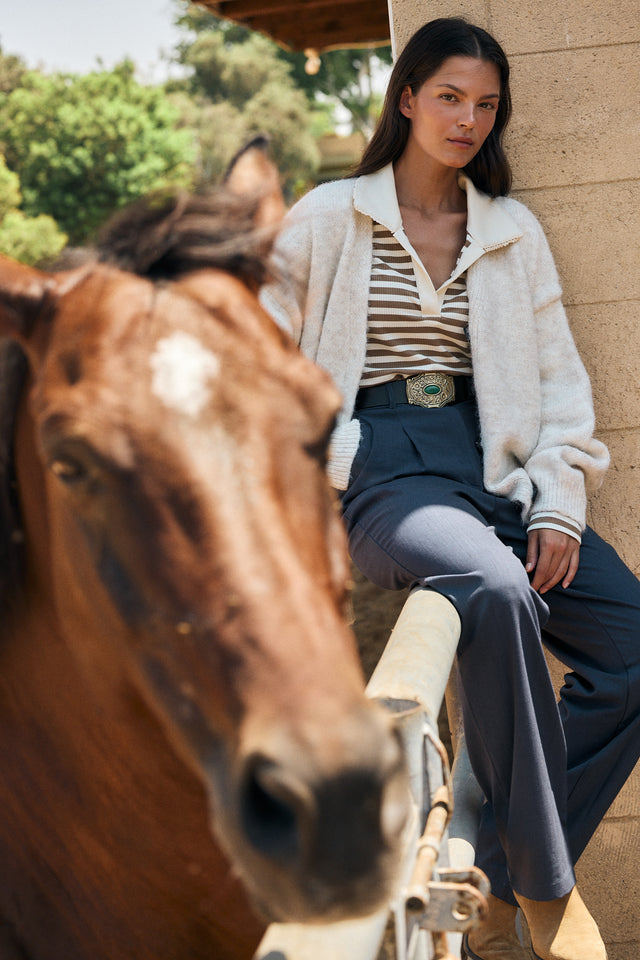 Soft Knit Polo Top