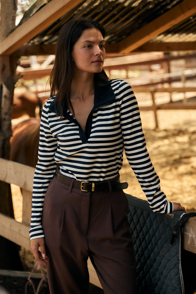 Soft Knit Polo Top