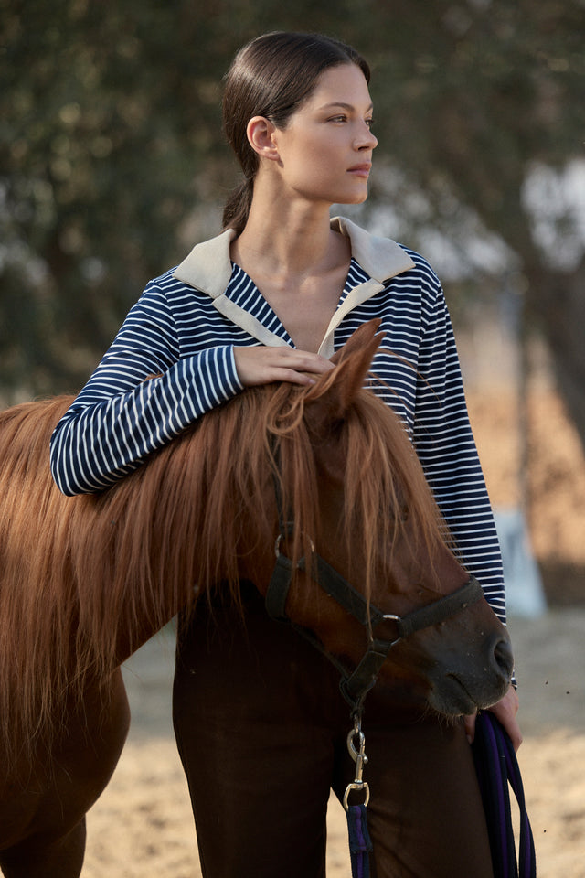 The Fine Striped Polo