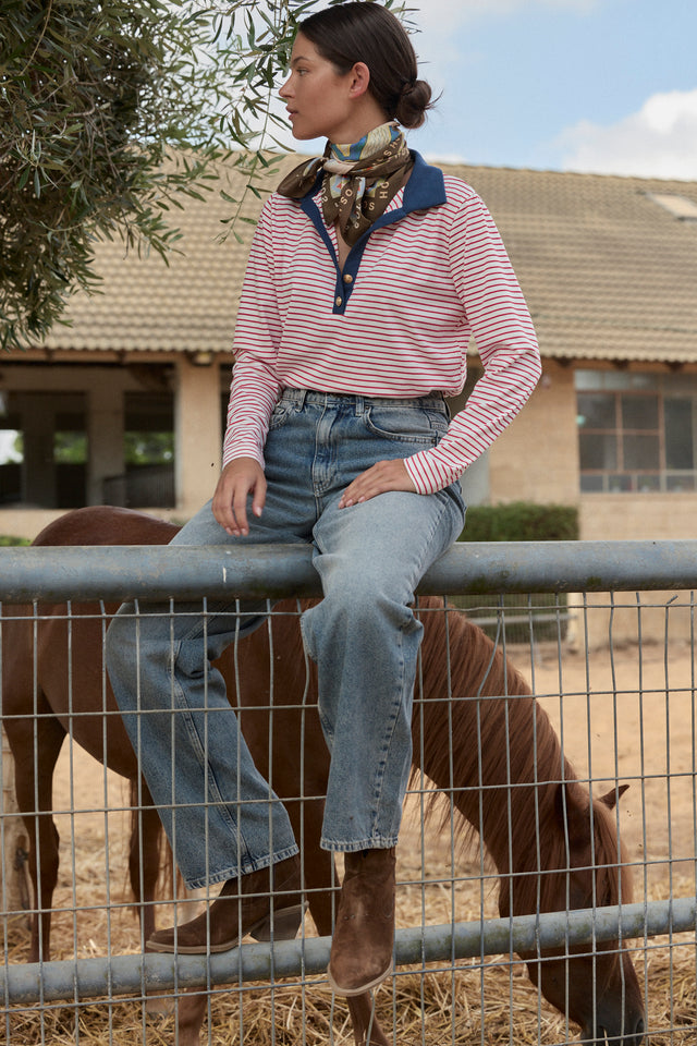 The Fine Striped Polo