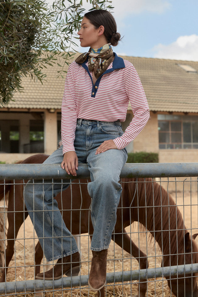 The Fine Striped Polo