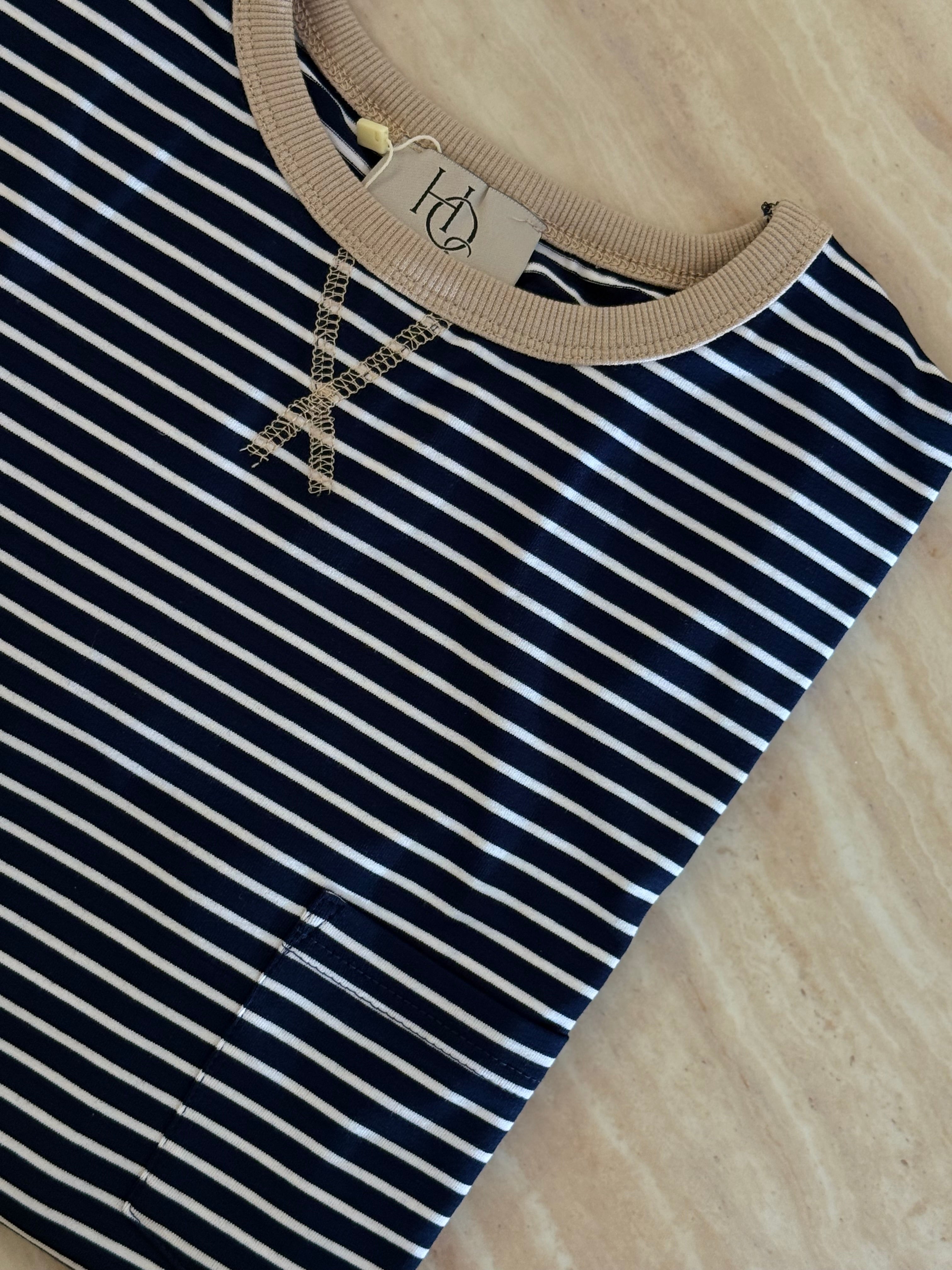 The Fine Striped - Crew Neck