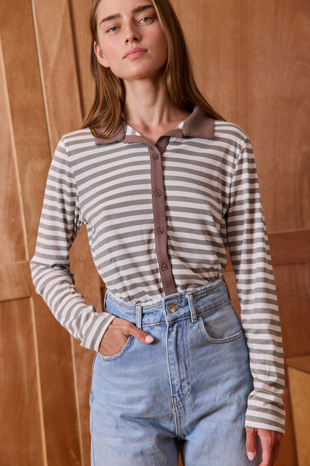 Soft Mixed Stripes Top